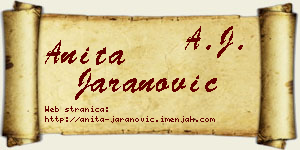 Anita Jaranović vizit kartica